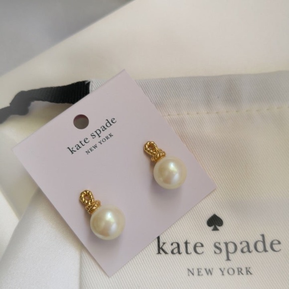 New Kate Spade sailor's knot drop studs Earrings/ Dust Bag o0r00202 $49